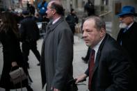 Film producer Harvey Weinstein leaves at New York Criminal Court for his sexual assault trial in the Manhattan borough of New York City