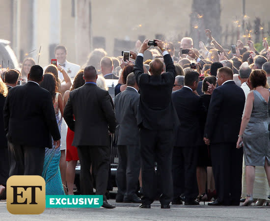 Actress Vanessa Williams tied the knot with fiance Jim Skrip in an elegant Fourth of July wedding in front of friends and family -- and ET has a look inside the couple's special day! The lavish yet intimate wedding in Buffalo, New York was complete with gorgeous gowns and incredible decor. <strong>WATCH: Celebrity Summer Wedding Watch: Who's Getting Hitched?</strong> FameFlynet The bride looked radiant in her wedding gown, complete with a hint of golden yellow sparkle, and white heels. FameFlynet The wedding guests celebrated the nuptials with Fourth of July-themed sparklers. FameFlynet The newlyweds rode in a white Rolls Royce after the ceremony to add another touch of supreme elegance and class. FameFlynet Vanessa's mother rode to the reception in style as well. FameFlynet The <em>Ugly Betty</em> star's daughters, Melanie Jillian and Sasha, served as her beautiful bridesmaids. FameFlynet Actors Mark Indelicato and Ana Ortiz, who starred with Vanessa on <em>Ugly Betty,</em> turned out for the festivities. FameFlynet Even the ceremony venue, the St Stanislaus Roman Catholic church, looked every bit as bold, classy and important as the extravagant, heartfelt ceremony dictated. This is the third marriage for Vanessa. She was previously married to movie producer Ramon Hervey -- from 1987 to 1997 -- and former NBA star Rick Fox -- from 1999 to 2004. <strong>WATCH: Third Time's the Charm for These Lovesick Celebs! </strong> Congrats to the happy couple! For more exciting wedding news, check out the video below for a look at nine celebrity weddings we can't wait for this summer.