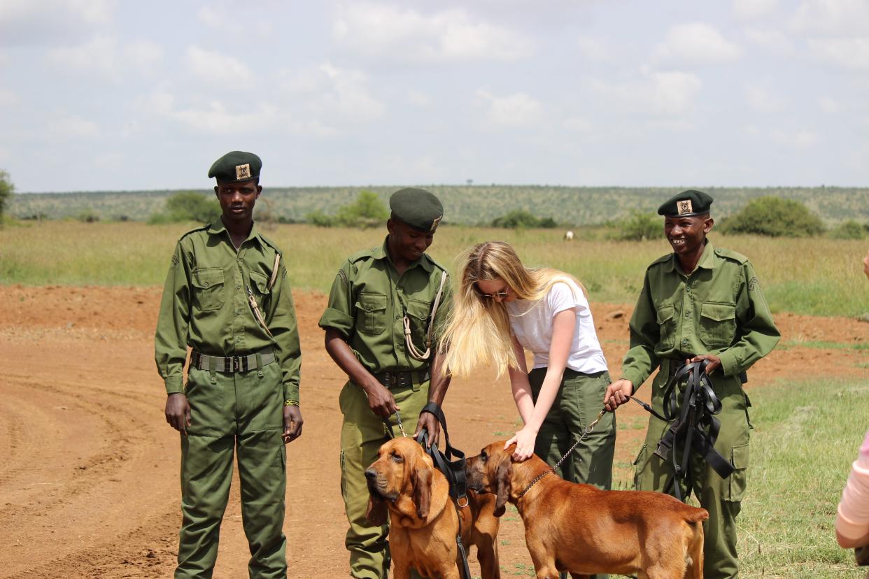 Emily Walker, the founder on KAAP, meets frontline anti-poaching rangers in Kenya (Emily Walker)