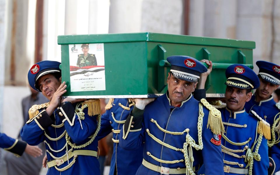 Funeral of a Houthi backed fighter - Yahya Arhab/Shutterstock