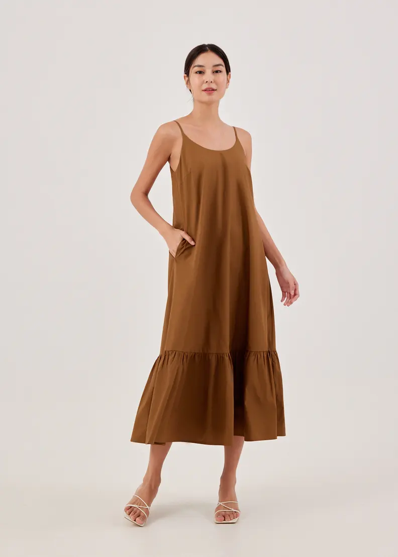 Love Bonito Philippa Ruffle Hem Cotton Maxi Dress