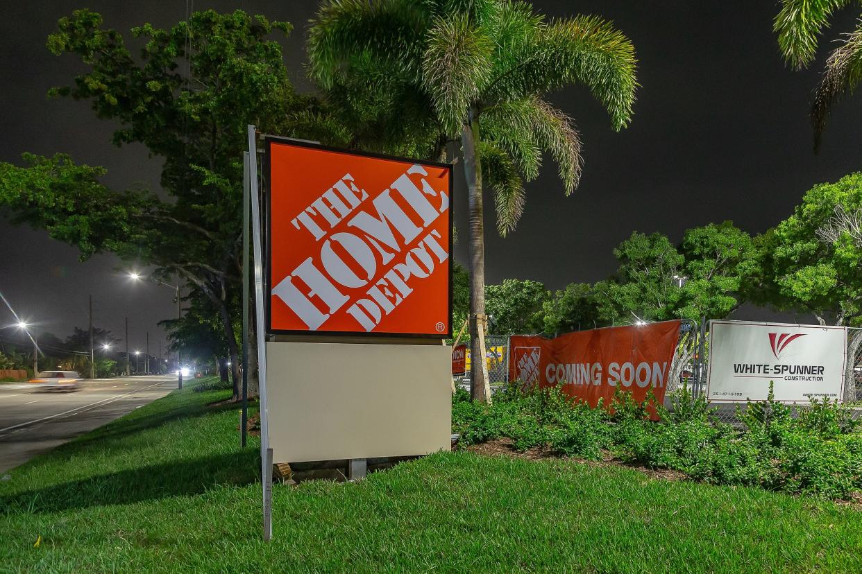 Site of new The Home Depot just east of I-95 on the south side of Hypoluxo Road in unincorporated Palm Beach County, Fla., on July 25, 2023.