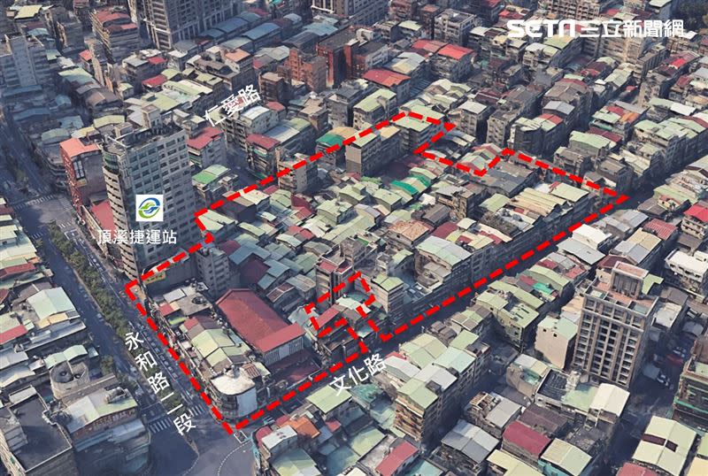 新北住都中心宣布，永和頂溪站2號出口旁4千坪公辦都更，由國揚子公司得標。（圖／中心提供）