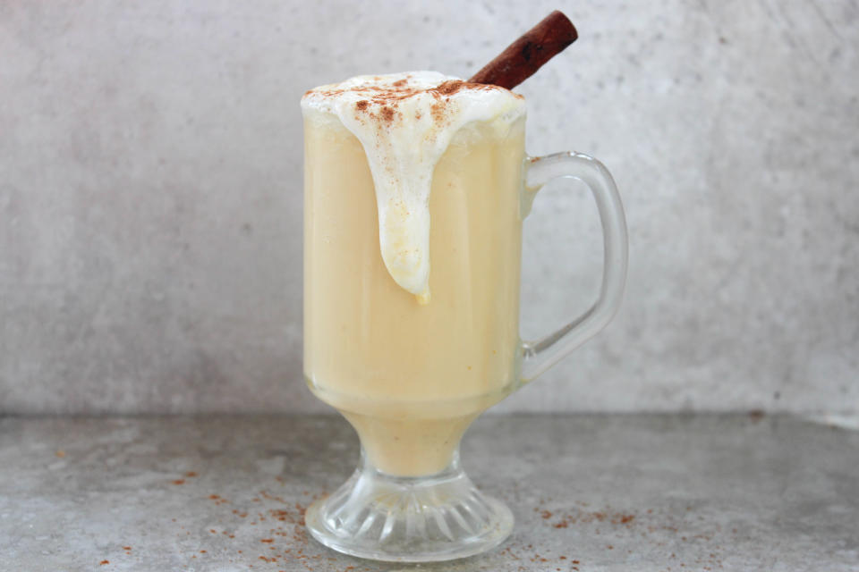 Pumpkin Spice Eggnog White Hot Chocolate