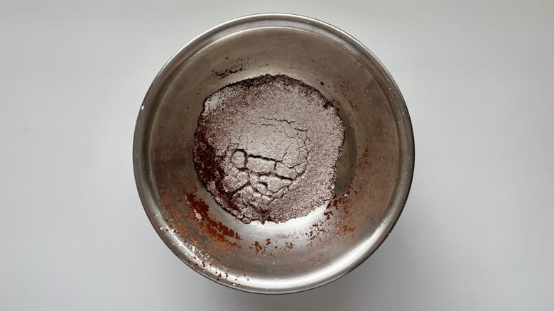 cocoa powder and sugar in a bowl