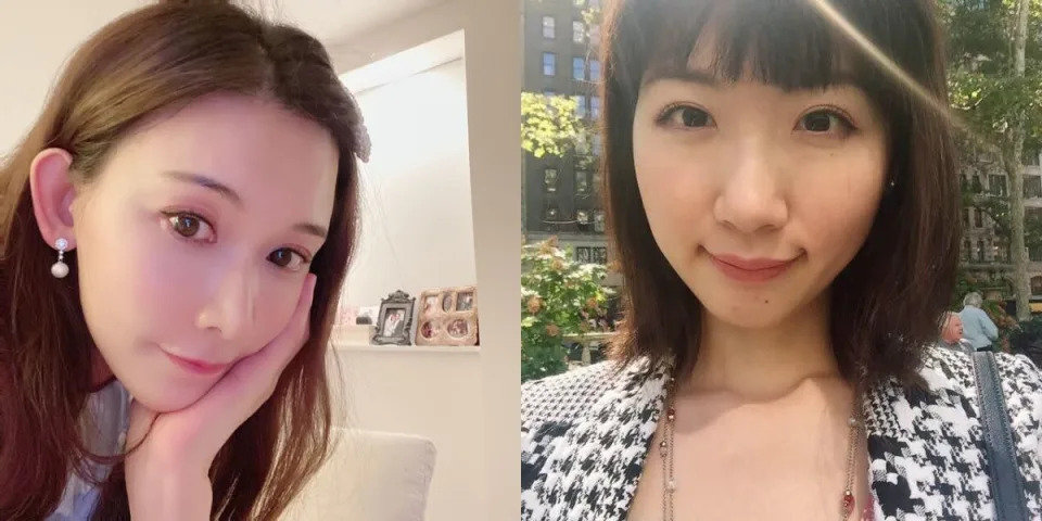 ▲網紅廣告小妹（右圖）認為林志玲高齡產子，給許多求子的婦女希望，也同時帶來壓力。（圖／翻攝林志玲、廣告小妹臉書）