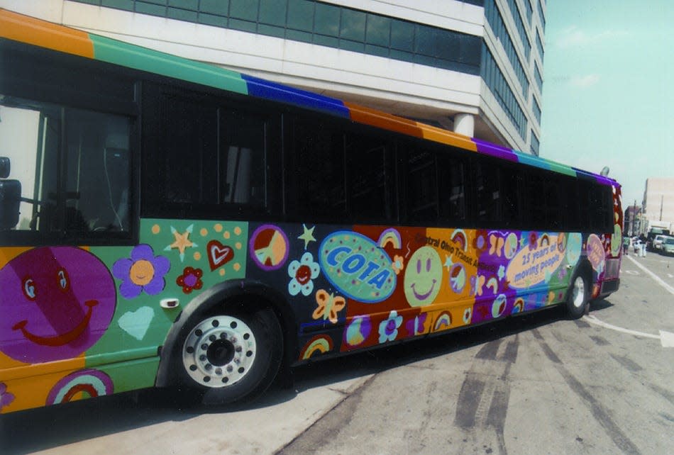 Enjoy riding a COTA bus to the Columbus Arts Festival.