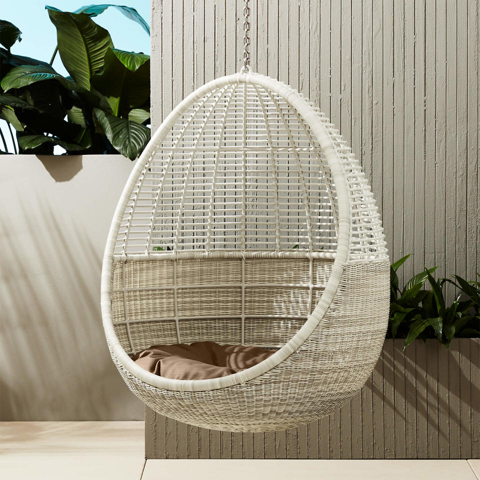 <p><a href="https://go.redirectingat.com?id=74968X1596630&url=https%3A%2F%2Fwww.cb2.com%2Fpod-hanging-outdoor-chair-with-cushion%2Fs427978&sref=https%3A%2F%2Fwww.cosmopolitan.com%2Flifestyle%2Fg40151815%2Fbest-outdoor-hanging-chairs%2F" rel="nofollow noopener" target="_blank" data-ylk="slk:Shop Now;elm:context_link;itc:0;sec:content-canvas" class="link ">Shop Now</a></p><p>Pod Hanging Outdoor Chair with Cushion</p><p>$799.20</p><p>cb2.com</p>