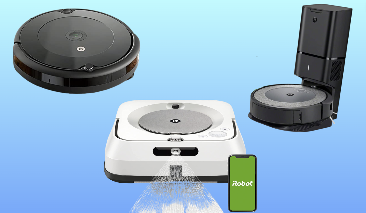 roomba vacuums and a mop