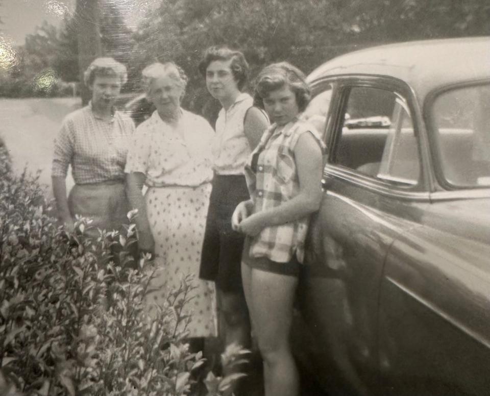 Judith Barstow, center right, of Raynham is pictured with her mother, Agnes, and sisters Elizabeth and May in the 1950s.