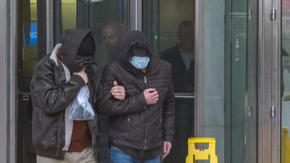 Alexander Smirnov, left, leaves the Las Vegas courthouse on Feb. 20, 2024. (AP)