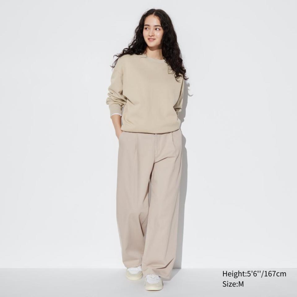 UNIQLO Women's Draped Denim Pleated Trousers