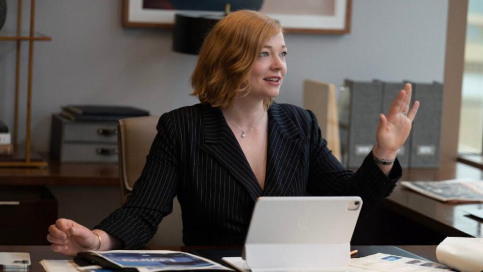 Sarah Snook in a still from “Succession.”