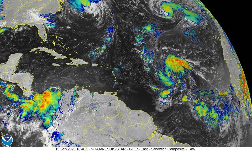 Tropical Depression 15 1 p.m. Sept. 15, 2023.