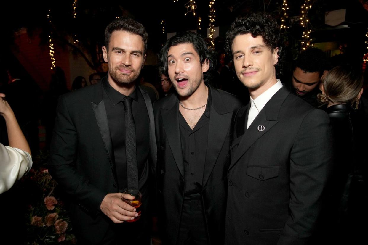 theo james, will sharpe, and adam dimarco at hbo max post emmys reception party