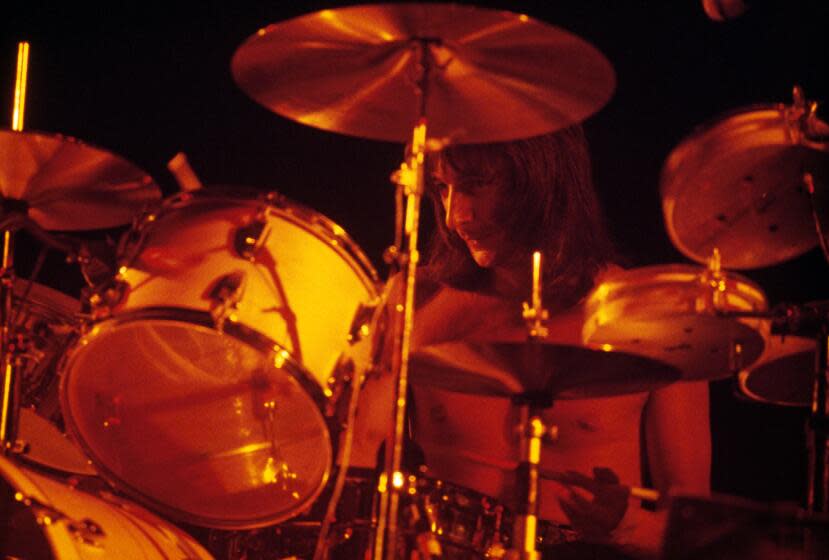 Drummer John Barbata performs with Jefferson Starship in New York in 1978.