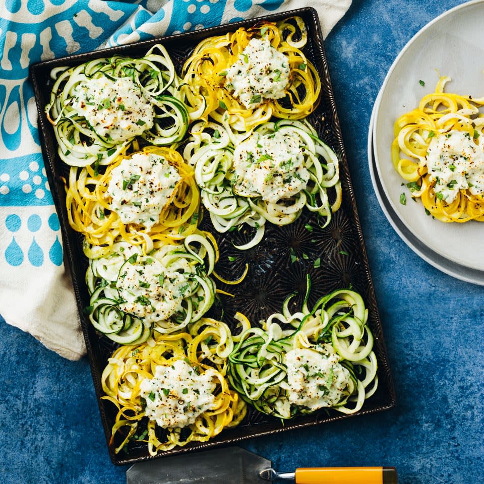 Spiralized Zucchini & Summer Squash Casserole