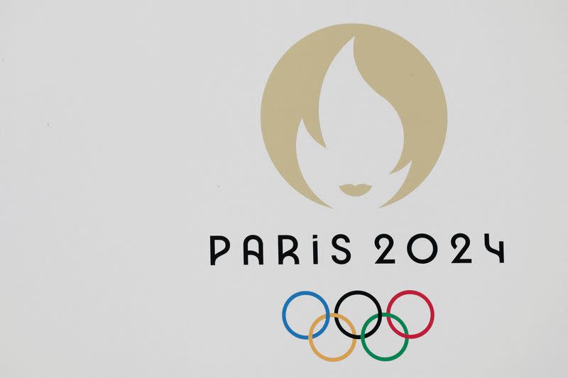 FILE PHOTO: A view shows the logo of the Paris 2024 Olympic and Paralympic Games, in Paris
