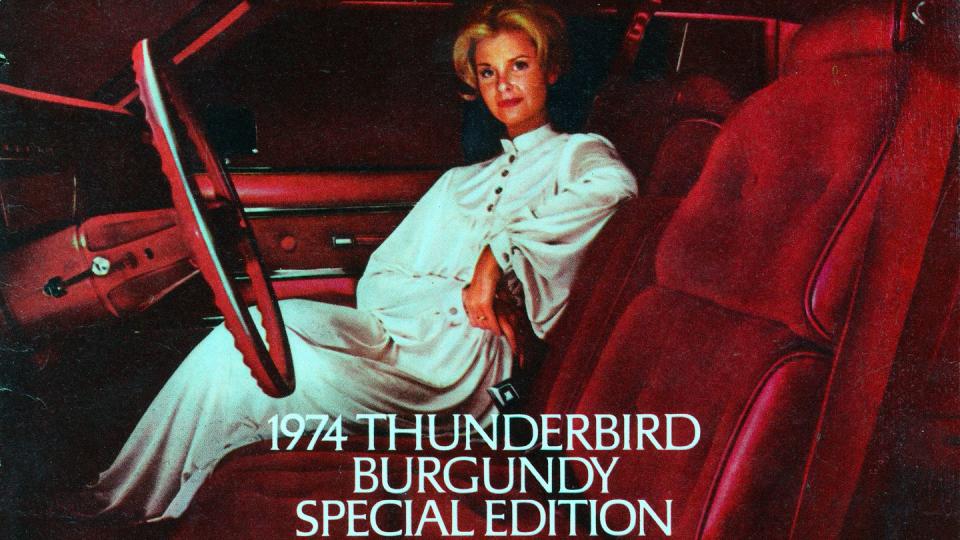 1974 ford thunderbird burgundy special edition magazine advertisement