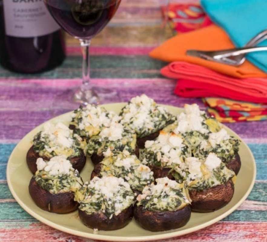 <p>The Weary Chef</p><p>Two classic and loved apps in one tasty bite.</p><p><strong>Get the recipe: <a href="https://wearychef.com/recipe/artichoke-spinach-dip-stuffed-mushrooms/" rel="nofollow noopener" target="_blank" data-ylk="slk:Artichoke Spinach Dip Stuffed Mushrooms;elm:context_link;itc:0;sec:content-canvas" class="link ">Artichoke Spinach Dip Stuffed Mushrooms</a></strong></p>