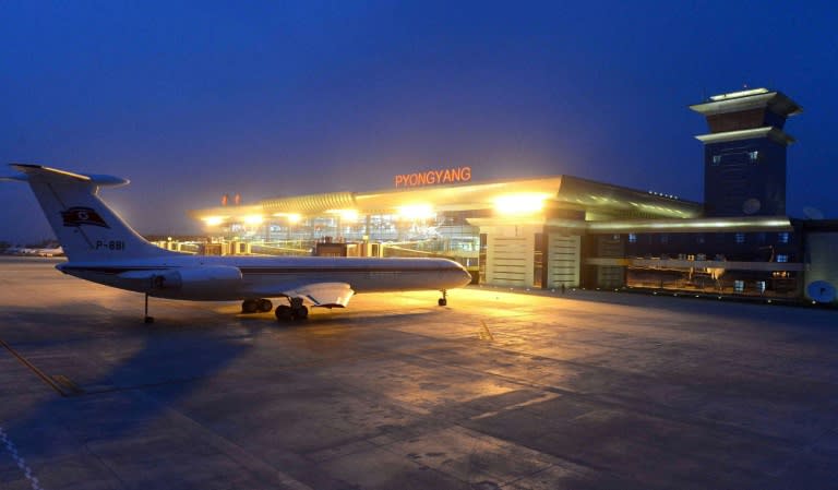 A general view of the new terminal at Pyongyang International Airport, seen on July 1, 2015