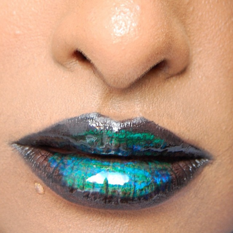 Oil slick lips