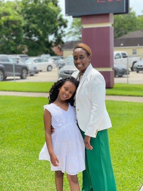 Myra Dandridge (left) and her daughter, Elizabeth, of Washington, D.C., celebrated the swearing-in of Ketanji Brown Jackson to the U.S. Supreme Court. "I was so excited about it,'' said Myra Dandridge.