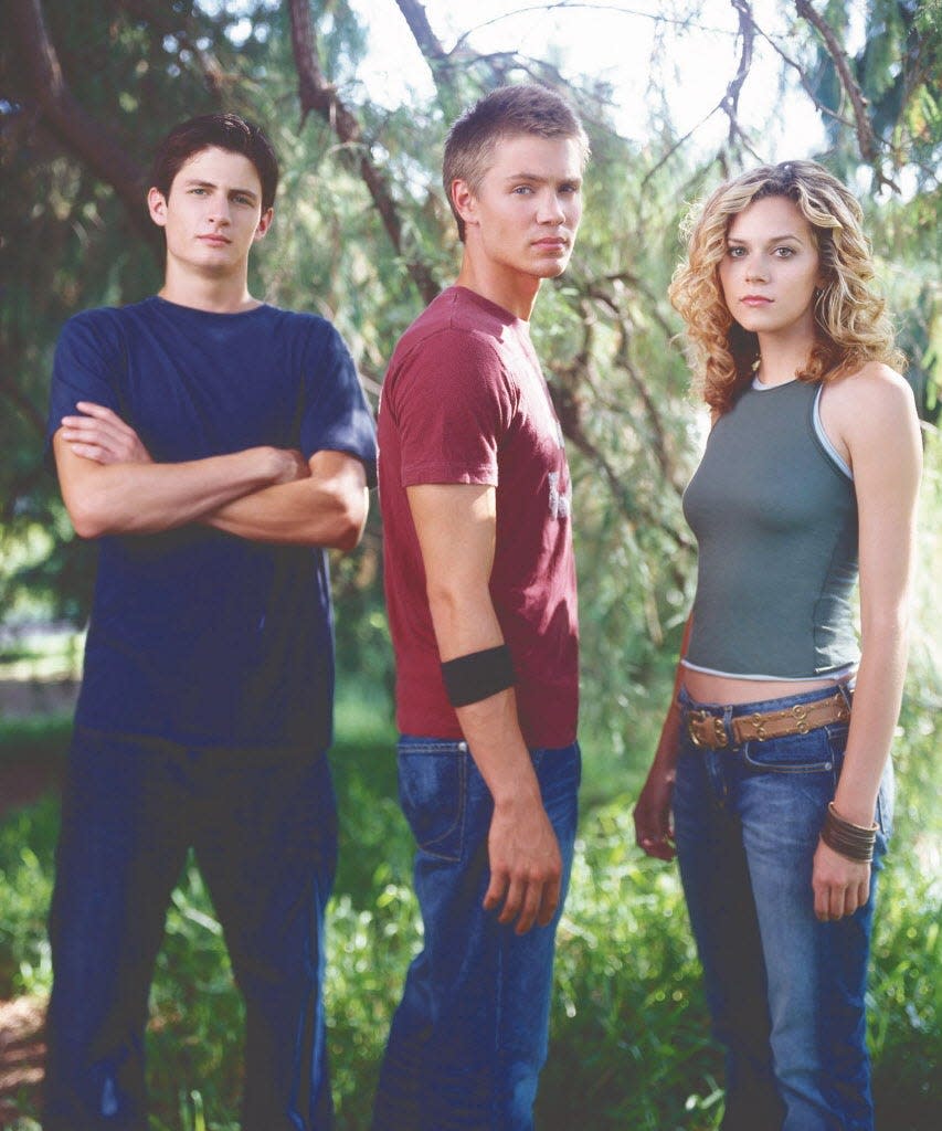 James Lafferty, Chad Michael Murray and Hilarie Burton (from left) star in "One Tree Hill."