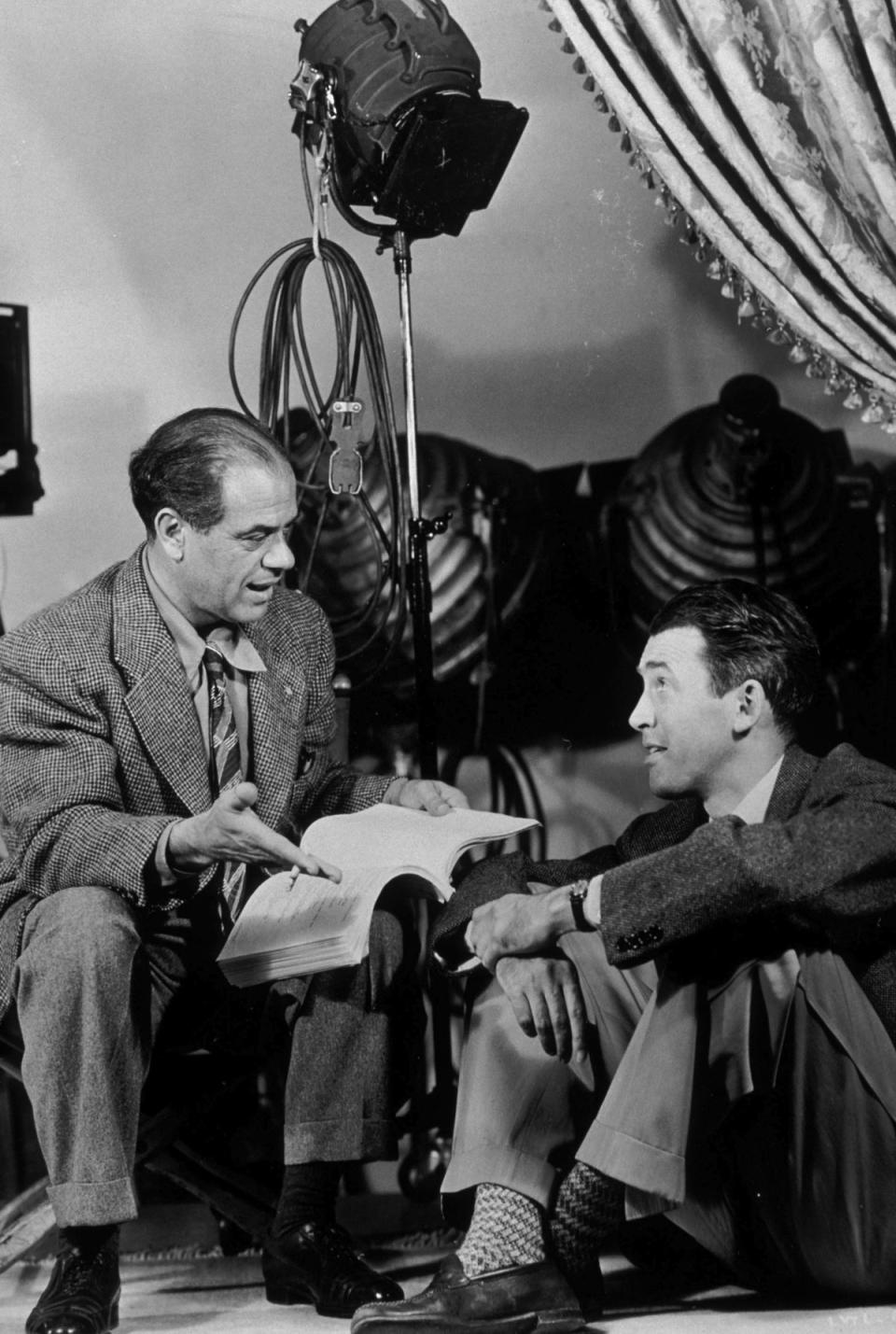 Capra and Stewart on the set of ‘It’s a Wonderful Life’ (Rko/Kobal/Shutterstock)