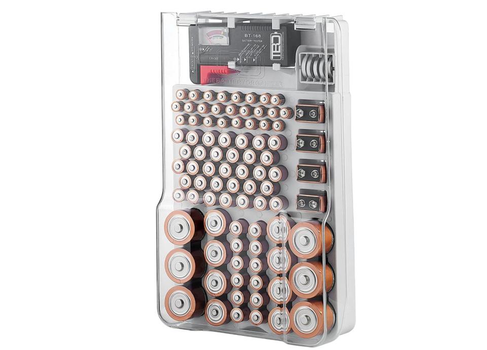 You know that junk drawer in your kitchen that's littered with loose batteries? No more. <a href="https://amzn.to/32LUUh9" target="_blank" rel="nofollow noopener noreferrer">This (genius!) battery organizer</a> stores all of those loose batteries &mdash; up to 93 of them, to be exact. It also comes with a battery tester, so you can make sure the ones you're storing still have juice left. <a href="https://amzn.to/32LUUh9" target="_blank" rel="nofollow noopener noreferrer">Get it on Amazon</a>.