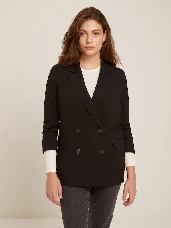 Double-Breasted Blazer in Black