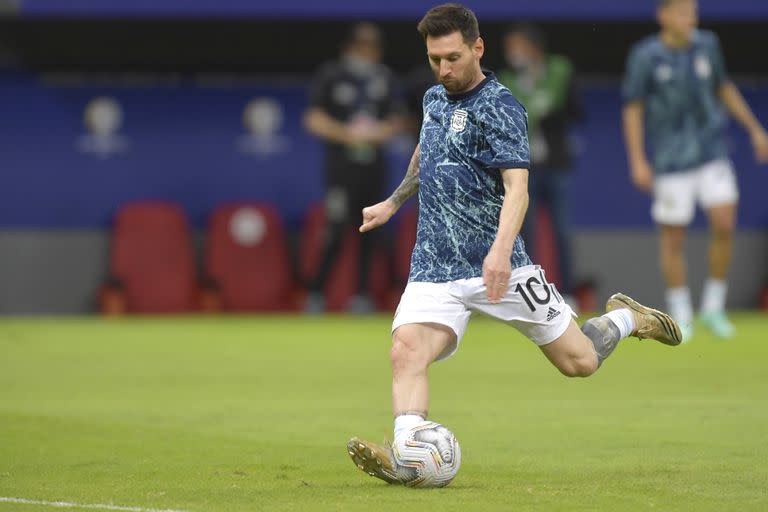 Lionel Messi deslumbró en la previa del partido con Paraguay