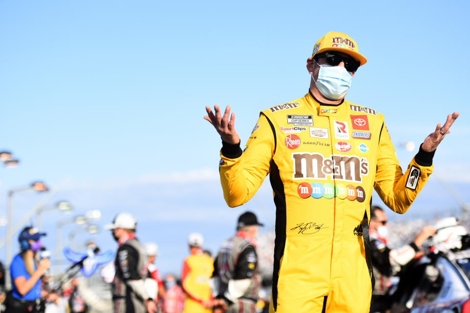 This is a good way for Kyle Busch to sum up his season. (Photo by Jared C. Tilton/Getty Images)