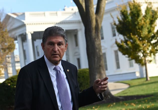 It's not clear whether Senator Joe Manchin (D-W.Va.), seen here in November, is sincere about trying to find a compromise version of President Joe Biden's 