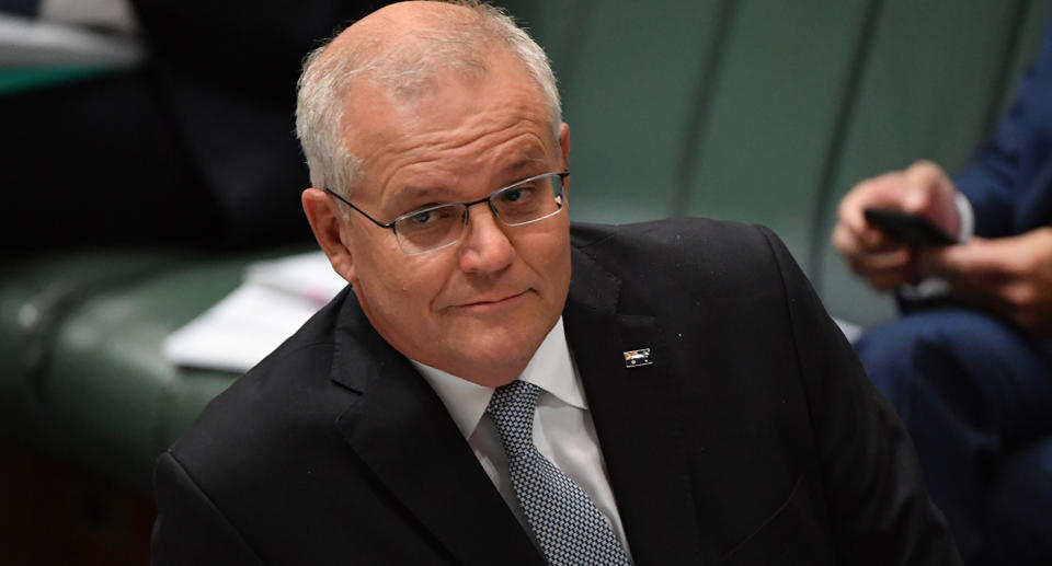 Prime Minister Scott Morrison during Question Time on March 30.