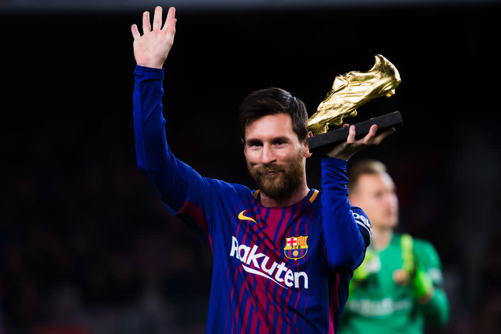 Lionel Messi, ganador de seis Botas de Oro europeas. (Photo by Alex Caparros/Getty Images)