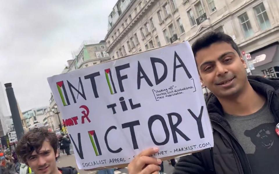 Protesters on the march