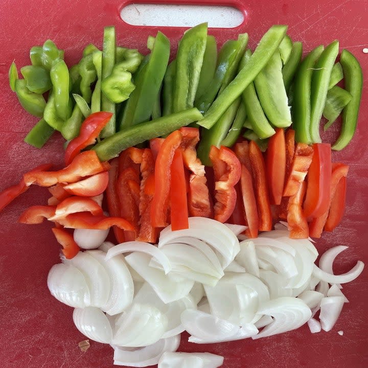 Sliced veggies