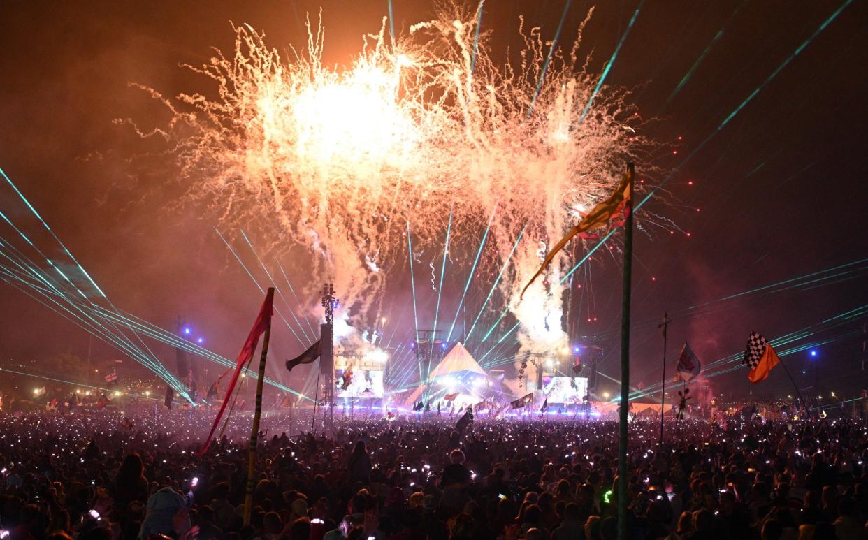 Fireworks at Glastonbury