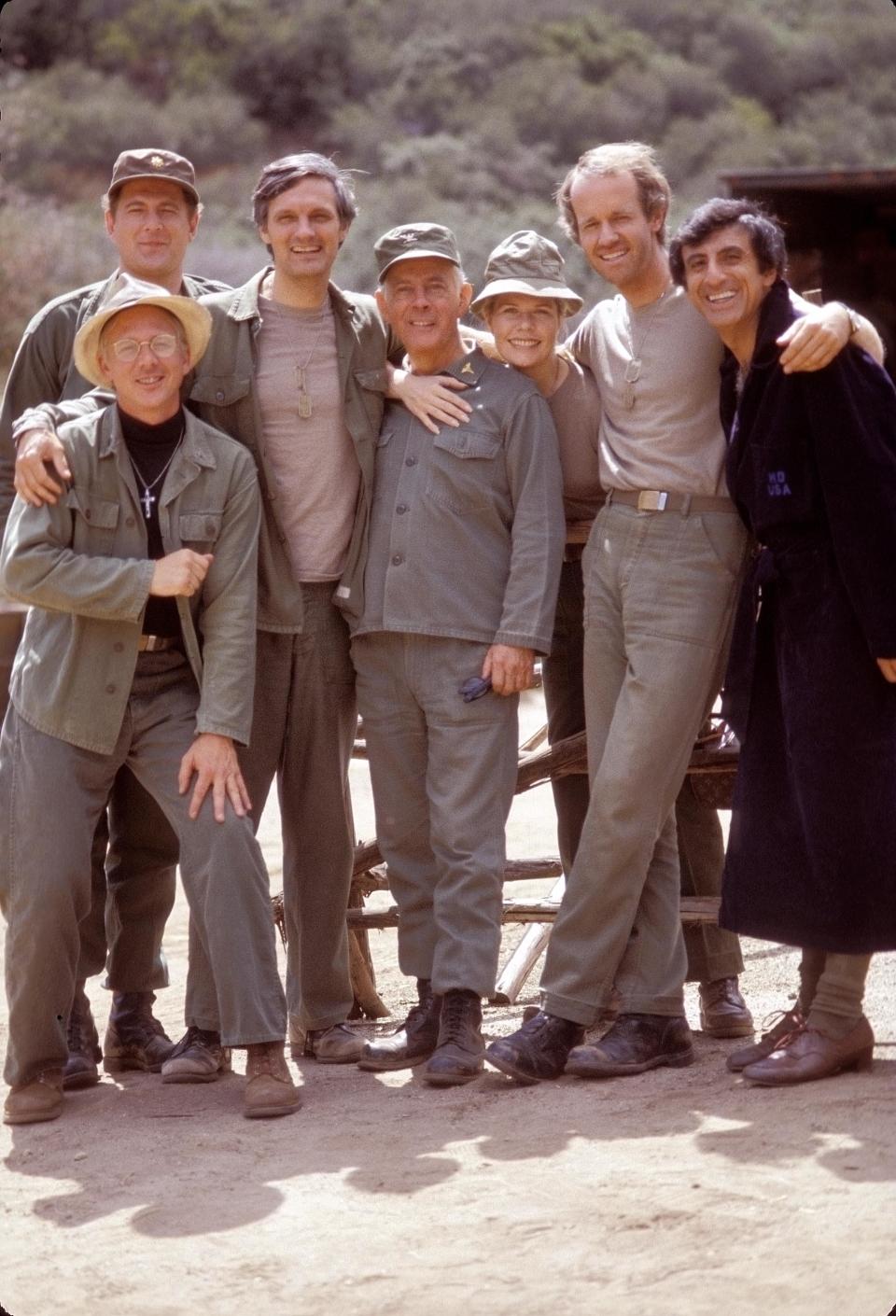 Father Mulcahy (William Christopher), left front, Colonel Potter (Harry Morgan), center, and Corporal Klinger (Jamie Farr), right, fared better in war on 'M*A*S*H' than in peace on 'AfterMASH.'