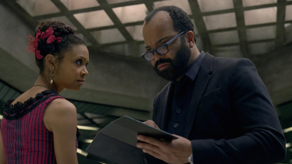 Thandie Newton as Maeve and Jeffrey Wright as Bernard  credit John P. Johnson HBO