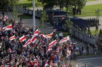 FILE PHOTO: Opposition demonstration to protest against presidential election results in Minsk