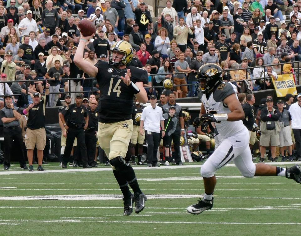 Kyle Shurmur started five of Vandy's final six games in 2015 (Getty).