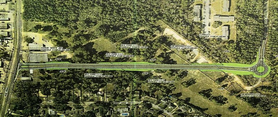 A new road from Pass Road to Eula Street in west Biloxi will create a new entrance to Mississippi Gulf Coast Community College. Phase II of Goose Point development will link to the road.