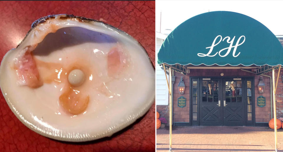 Pearl found in clam at Lobster House Restaurant in New Jersey, USA