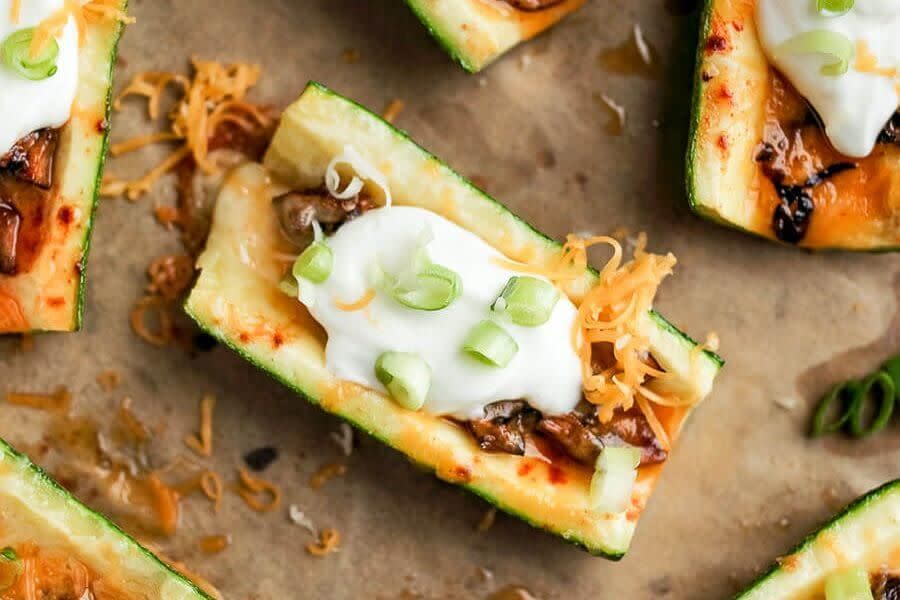 Vegetarian Loaded Potato Skins