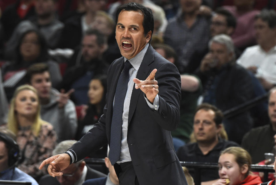 Erik Spoelstra is not the coach you want to face in the first round. (AP)