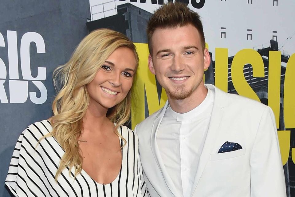 <p>Michael Loccisano/Getty</p> KT Smith and Morgan Wallen attend the 2017 CMT Awards in June 2017 in Nashville