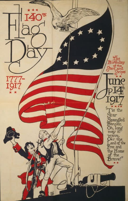 140th U.S. Flag Day poster. 1777-1917