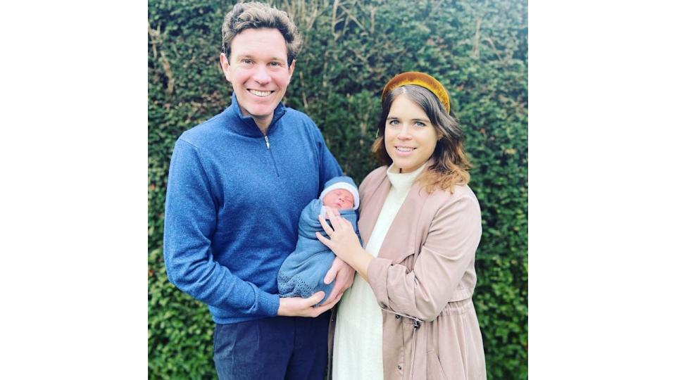 Princess Eugenie and Jack Brooksbank shared this photo to announce the arrival of August